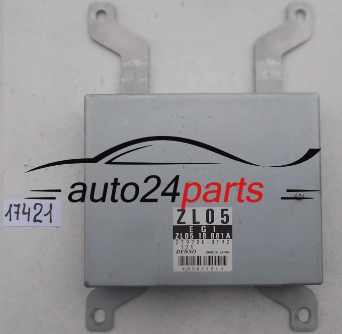 CALCULATEUR MOTEUR MAZDA 323 F 1.5 DENSO 279700-0192, 2797000192, ZL05 18 881A, ZL0518881A 