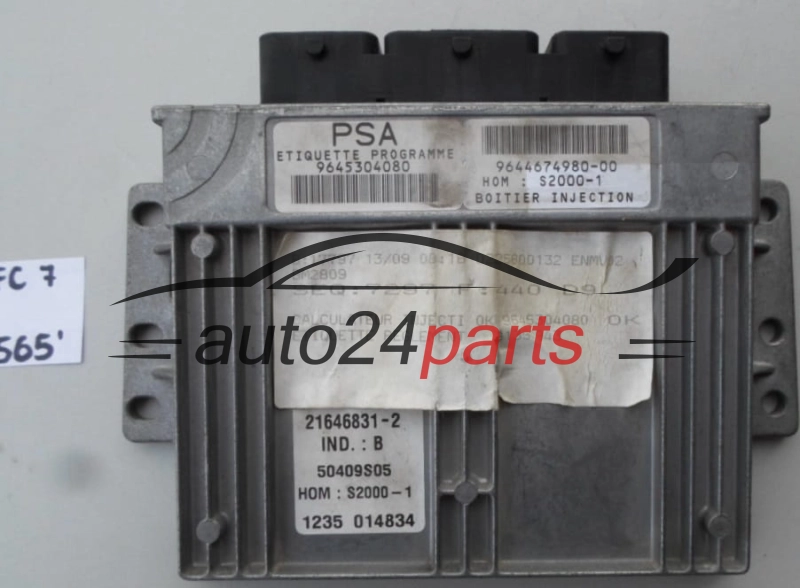 CENTRALINA DO MOTORE CITROEN PEUGEOT 21646831-2, 216468312, 9645304080