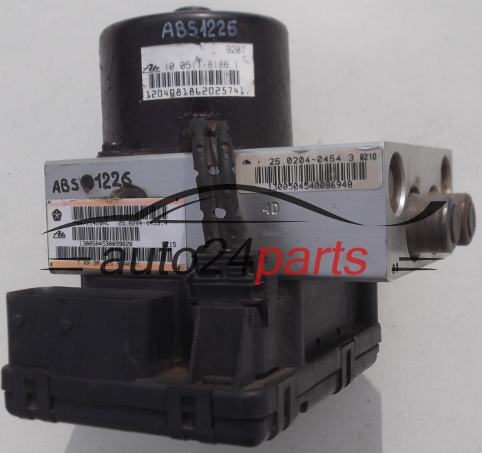 POMPE HYDRAULIQUE ET CALCULATEUR dABS CHRYSLER VOYAGER MINIVAN ATE 10.0511-8186.1, 10051181861, P04721428AC, ATE 25.0204-0453.4, 25020404534, 25.0204-0454.3, 25020404543, 25.0946-0180.3, 25094601803 