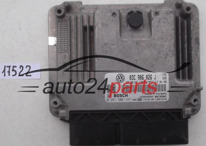Μονάδα Ελέγχου Κινητήρα SKODA FABIA BOSCH 0 261 S08 147, 0261S08147, 03C 906 026 J, 03C906026J, MED17. 5.5