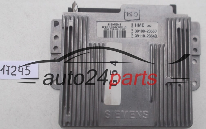 ECU ENGINE CONTROLLER HYUNDAI COUPE 2.0 SIEMENS K103955165 C, K103955165C, 103955165, 39100-23560 3910023560, 39110-23540 3911023540