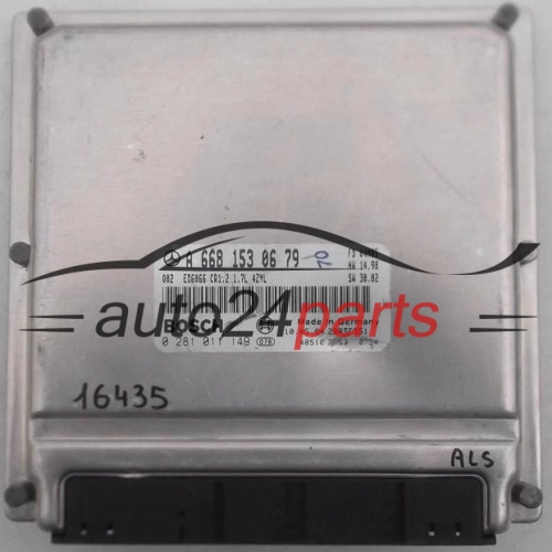 KOMPUTER STEROWNIK SILNIKA MERCEDES VANEO 1.7 CDTI BOSCH 0 281 011 149
