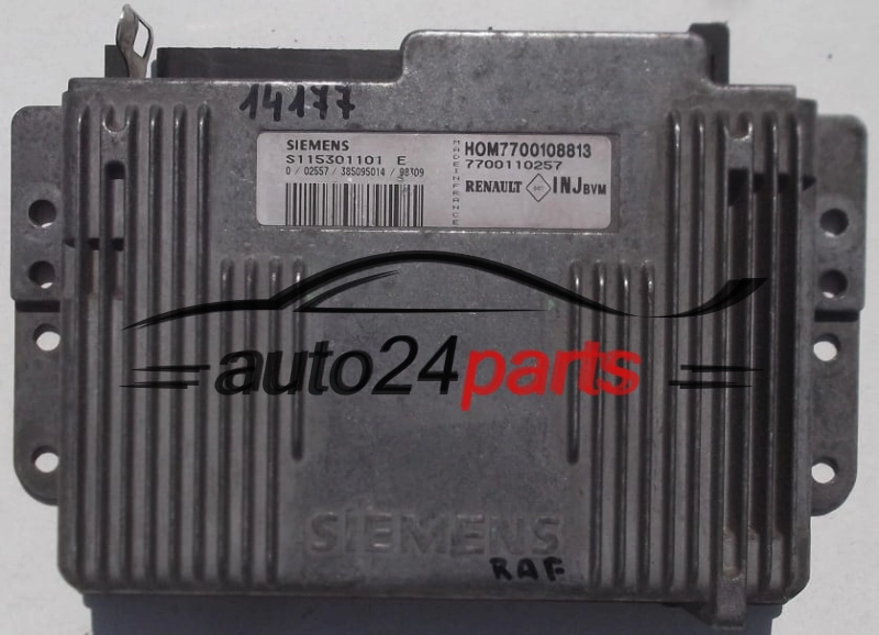 RENAULT KANGOO 1.4 SIEMENS S115301101E, S115301101 E, 115301101, HOM7700108813, 7700108813, 7700110257