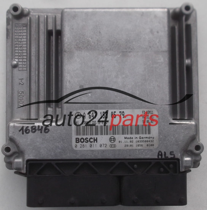 ECU ENGINE CONTROLLER MERCEDES W211 E270 2.7 CDI BOSCH 0 281 011 072, 0281011072, A 647 153 05 79, A6471530579, 6471530579
