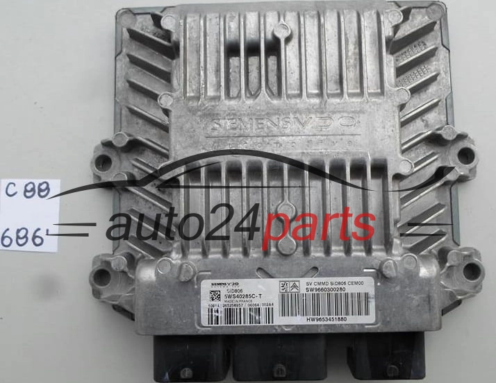 CITROEN PEUGEOT 1.4 HDI SIEMENS VDO 5WS40285C-T, 5WS40285CT, SW9660300280, HW9653451880, SID806 