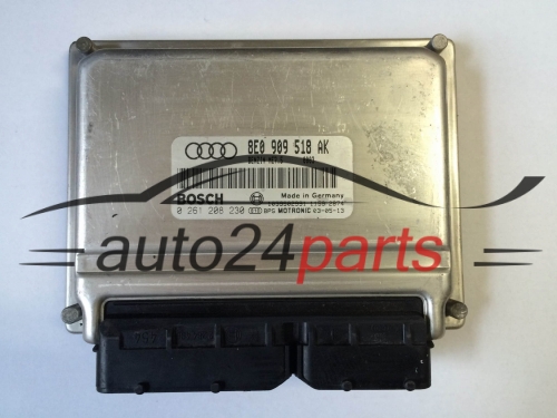 CALCULATEUR MOTEUR AUDI A4 1.8T, 1.8 TURBO 8E0 909 518 AK, 8E0909518AK, BOSCH 0 261 108 230, 0261208230, 1039SA02991