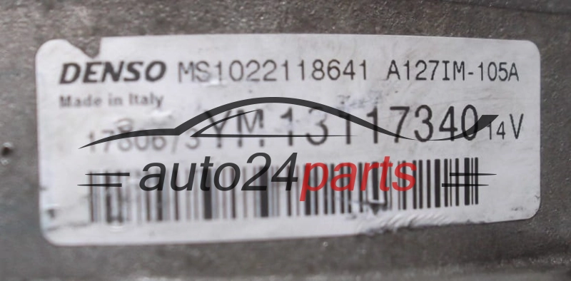 Alternador 1.9 CDTI OPEL ASTRA VECTRA SIGNUM ZAFIRA DENSO  YM 13117340, 105A
