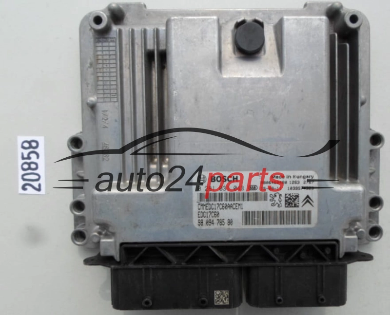 Μονάδα Ελέγχου Κινητήρα CITROEN PEUGEOT 1.6 HDI BOSCH 0 281 031 043, 0281031043, 98 094 785 80, 9809478580 