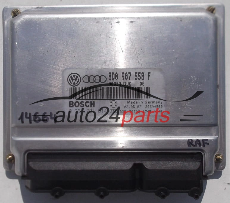 KOMPUTER STEROWNIK SILNIKA AUDI A4 VW PASSAT 1.8 8D0907558F, 8D0 907 558 F, BOSCH 0261204614, 0 261 204 614, 0261204613, 0 261 204 613, MOTORSTEUERUNG D03 26SA4983