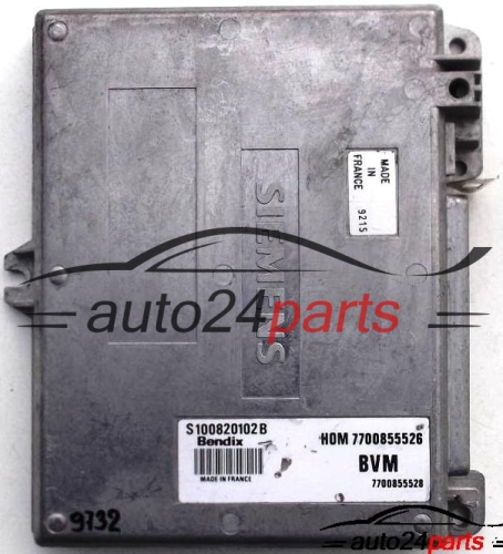 ECU CENTRALITA DE MOTOR RENAULT ESPACE 2.0, SIEMENS S100820102 B, S100820102B, HOM7700855526, 7700855526 
