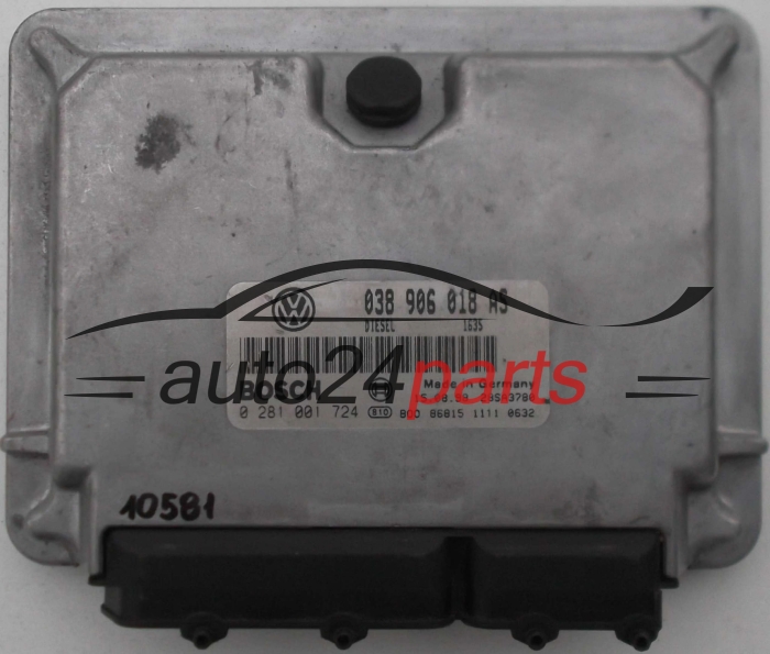 MOTORSTEUERGERÄT ECU STEUERGERÄT  VOLKSWAGEN PASSAT 1.9 TDI BOSCH 0 281 001 724,  038 906 018 AS