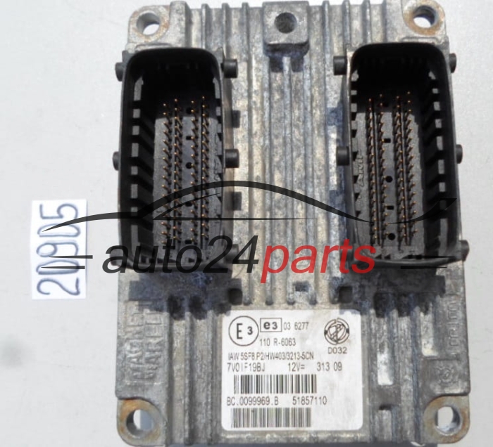 Μονάδα Ελέγχου Κινητήρα FIAT LANCIA 1.4 IAW 5SF8.P2, IAW5SF8P2, 51857110