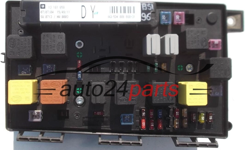 BOITE ELECTRIQUE A RELAIS ET FUSIBLE  OPEL GM 13 181 658 DY HELLA 5DK 008 668-31