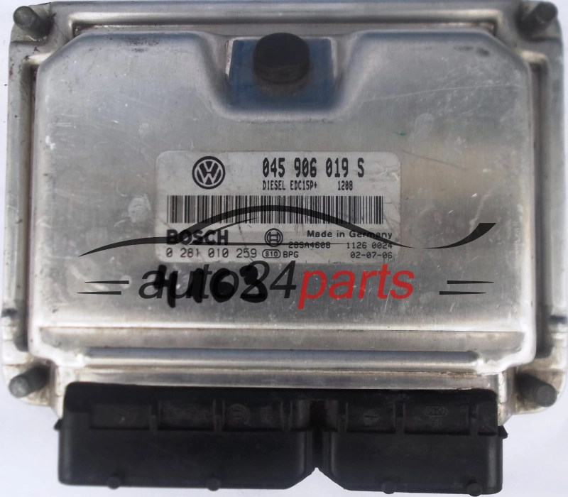 ΜΟΝΑΔΑ ΕΛΕΓΧΟΥ ΚΙΝΗΤΗΡΑ VW VOLKSWAGEN LUPO 1.4 TDI 045906019S, 045 906 019 S BOSCH 0281010259, 0 281 010 259 DIESEL EDC15P+ 1208