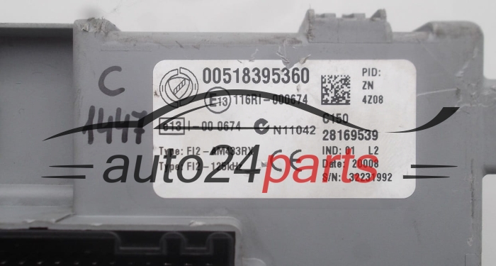 CENTRALKA MODUL STEROWNIK BSI FIAT ALFA LANCIA 00518395360, 28169539