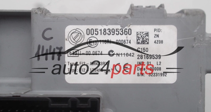 CENTRALKA MODUL STEROWNIK BSI FIAT ALFA LANCIA 00518395360, 28169539