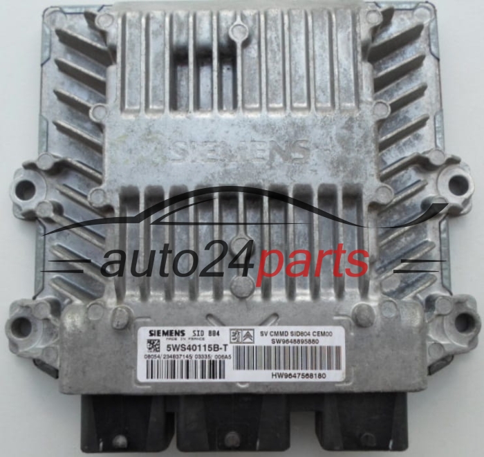 ECU ENGINE CONTROLLER CITROEN C2 1.4 HDI SIEMENS 5WS40115BT, HW 9647568180, SW 9648895880
