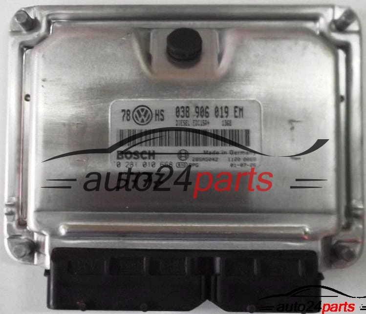 CALCULATEUR MOTEUR VW VOLKSWAGEN PASSAT 1.9 TDI BOSCH 0 281 010 668, 0281010668, 038 906 019 EM, 038906019EM