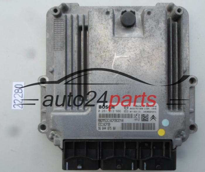 Μονάδα Ελέγχου Κινητήρα CITROEN PEUGEOT 2.2 HDI BOSCH 0 281 013 666, 0281013666, 96 644 875 80, 9664487580