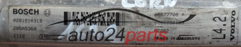 ECU CENTRALITA DE MOTOR VOLVO S60 S80 V70 2.4 TD BOSCH 0281010319