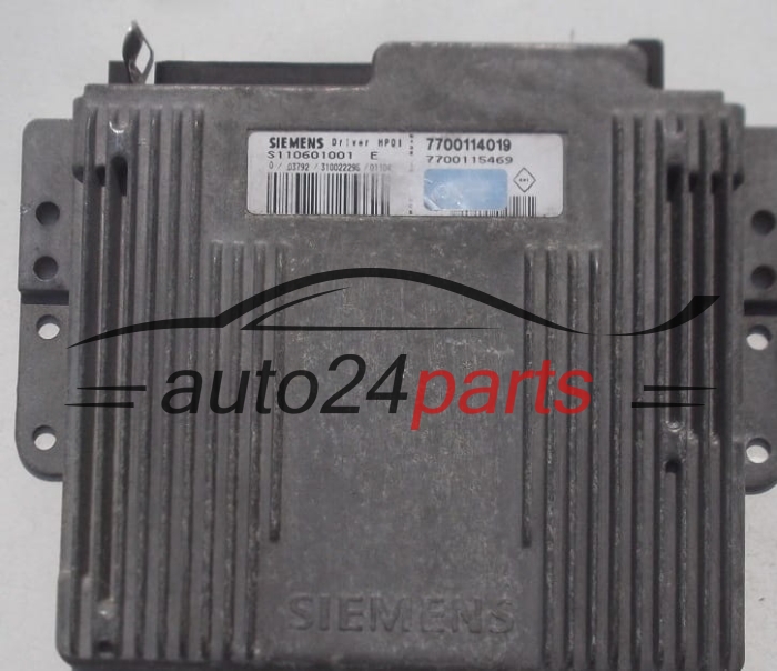 CENTRALINA DO MOTORE RENAULT MEGANE COUPE 2.0 SIEMENS S110601001 E, S110601001E, 7700114019, 7700115469 