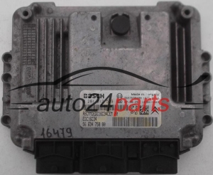 Μονάδα Ελέγχου Κινητήρα CITROEN C3, PEUGEOT 207 1.4 HDI, BOSCH 0 281 012 529, 0281012529, EDC16C34, 96 634 758 80, 9663475880