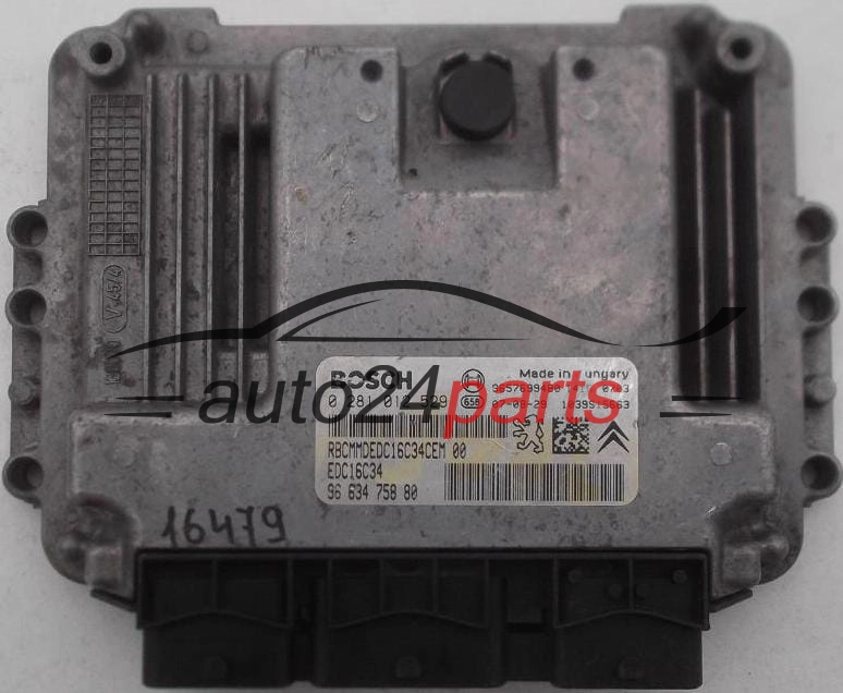 Μονάδα Ελέγχου Κινητήρα CITROEN C3, PEUGEOT 207 1.4 HDI, BOSCH 0 281 012 529, 0281012529, EDC16C34, 96 634 758 80, 9663475880