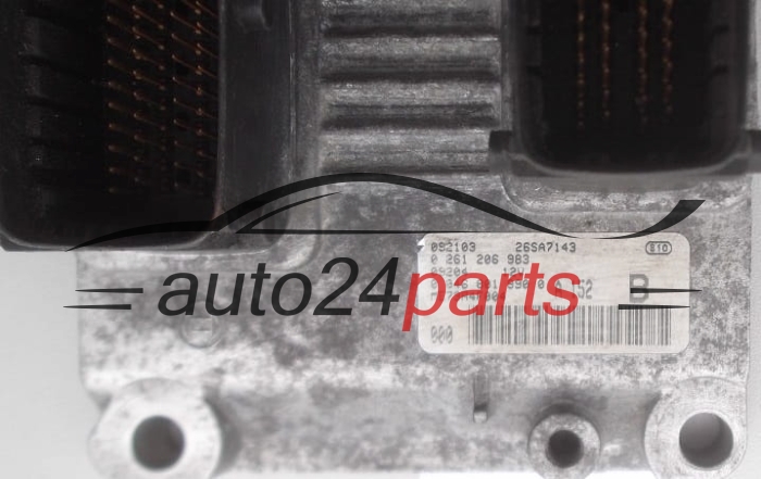 CALCULATEUR MOTEUR FIAT BRAVO 1.2 16V BOSCH 0261206983, 0 261 206 983, 00468019900, 0 046 801 990 0, 4680199, ME73H4F004, 26SA7143