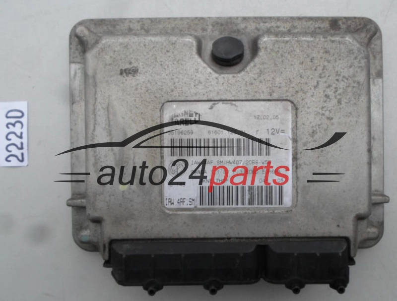 KOMPUTER STEROWNIK SILNIKA FIAT PANDA MAGNETI MARELLI IAW 4AF.SM, IAW4AFSM, 55196259, 61601.123.01, 6160112301