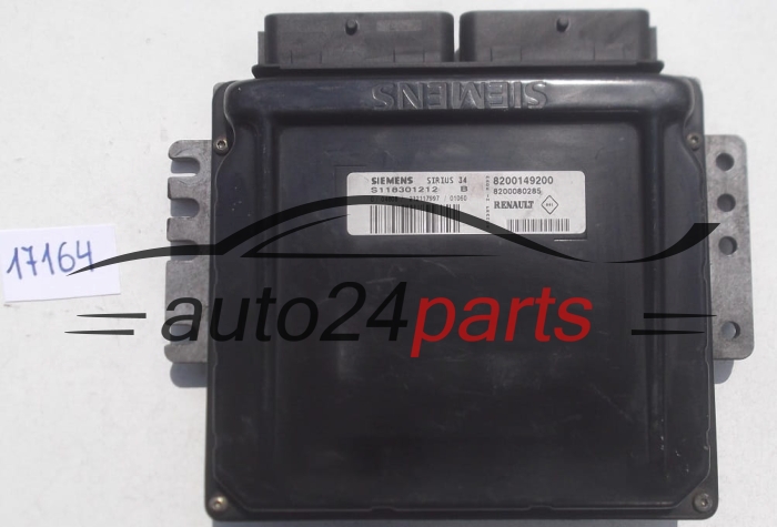 Μονάδα Ελέγχου Κινητήρα RENAULT 1.6 SIEMENS S118301212 B, S118301212B, 8200149200, 8200080285 