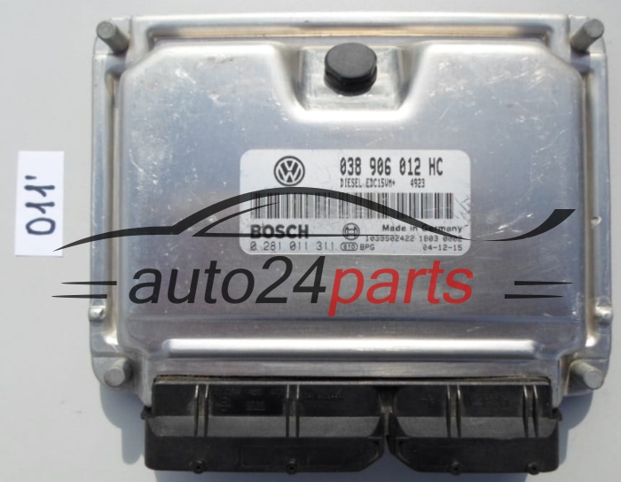 KOMPUTER STEROWNIK SILNIKA SKODA OKTAVIA 1.9 TDI BOSCH 0 281 011 311, 0281011311, 038 906 012 HC, 038906012HC