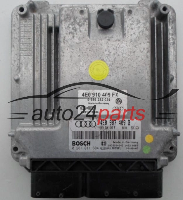 Μονάδα Ελέγχου Κινητήρα  VOLKSWAGEN AUDI 4.0 TDI BOSCH 0 281 011 684, 4E0 907 409 B