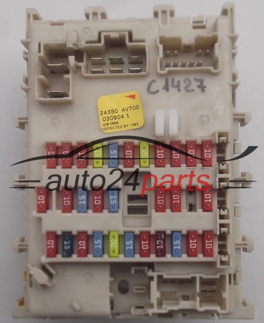 Central do sistema elétrico com caixa de relés e fusíveis NISSAN PRIMERA 24350 AV700