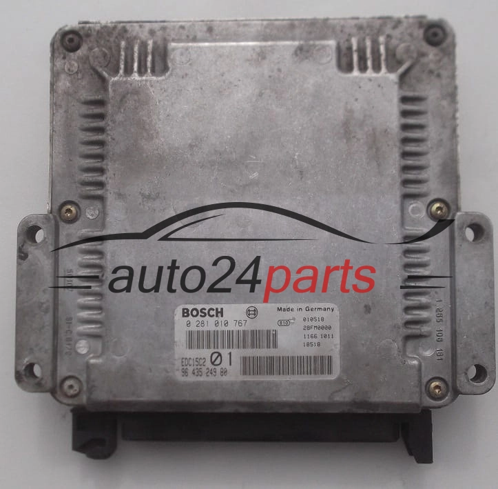 MOTORSTEUERGERÄT ECU STEUERGERÄT  PEUGEOT 206 2.0 HDI BOSCH 0 281 010 767, 96 435 249 80