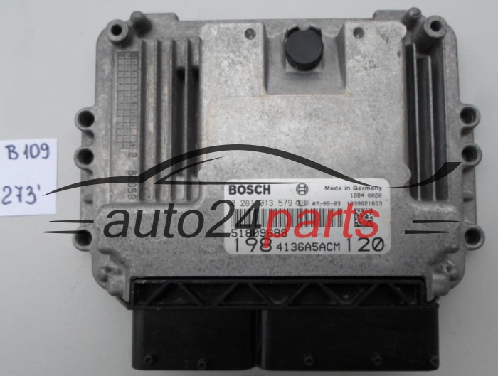 KOMPUTER STEROWNIK SILNIKA FIAT BRAVO 1.9 JTD BOSCH 0 281 013 579, 0281013579, 51809688