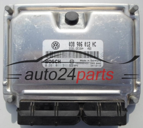 ECU CENTRALITA DE MOTOR  SKODA OKTAVIA 1.9 TDI BOSCH 0 281 011 311,  038 906 012 HC