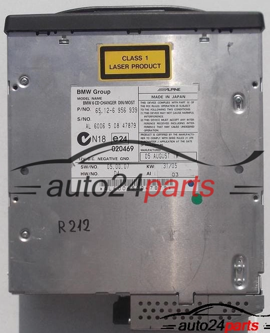 RADIO CD CAMBIADOR BMW 65.12-6 956 939