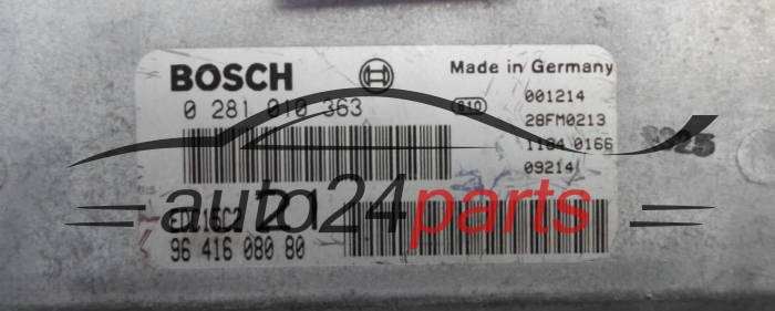 ECU CENTRALITA DE MOTOR  PEUGEOT 406 2.0 HDI BOSCH 0 281 010 363