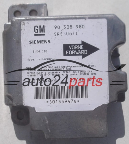 Unidade de controle do airbag OPEL VECTRA B GM 90 508 980, SIEMENS 5WK4 169
