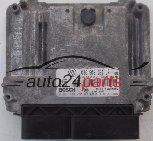 Μονάδα Ελέγχου Κινητήρα VW VOLKSWAGEN PASSAT 1.9 TDI BOSCH 0 281 013 260