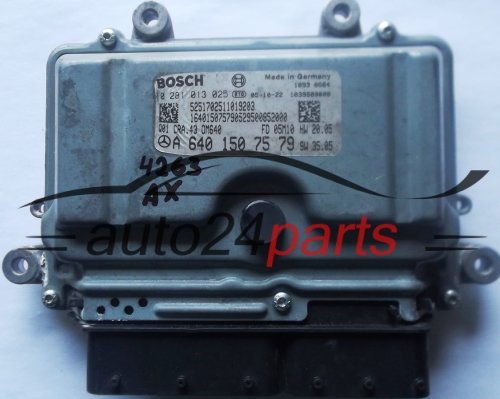 ECU ENGINE CONTROLLER MERCEDES W169 A160 CDI A6401507579, 6401507579, A 640 150 75 79 BOSCH 0281013025, 0 281 013 025