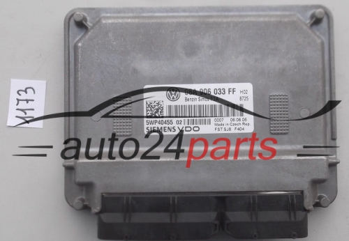 KOMPUTER STEROWNIK SILNIKA SEAT LEON 1.6 06A 906 033 FF, 06A906033FF, SIEMENS 5WP40455 02, 5WP4045502, SIMOS 7.1A 