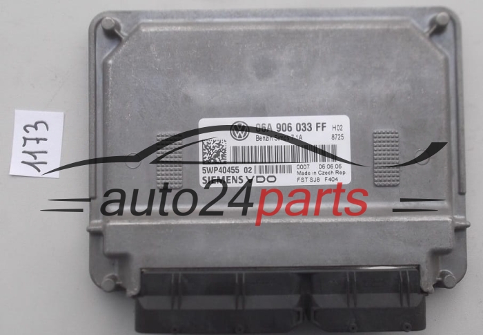 KOMPUTER STEROWNIK SILNIKA SEAT LEON 1.6 06A 906 033 FF, 06A906033FF, SIEMENS 5WP40455 02, 5WP4045502, SIMOS 7.1A 
