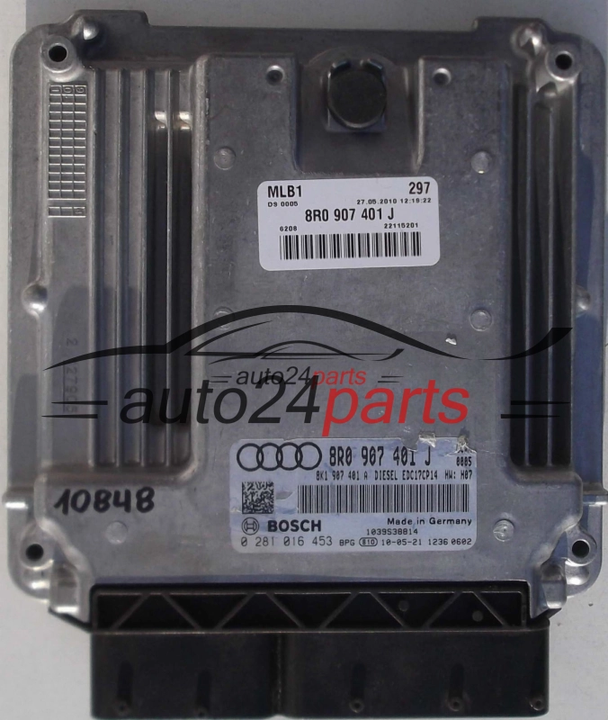 ECU CENTRALITA DE MOTOR AUDI A4 A5 3.0 TDI BOSCH 0 281 016 453, 0281016453, 8R0 907 401 J, 8R0907401J, 8K1907401A