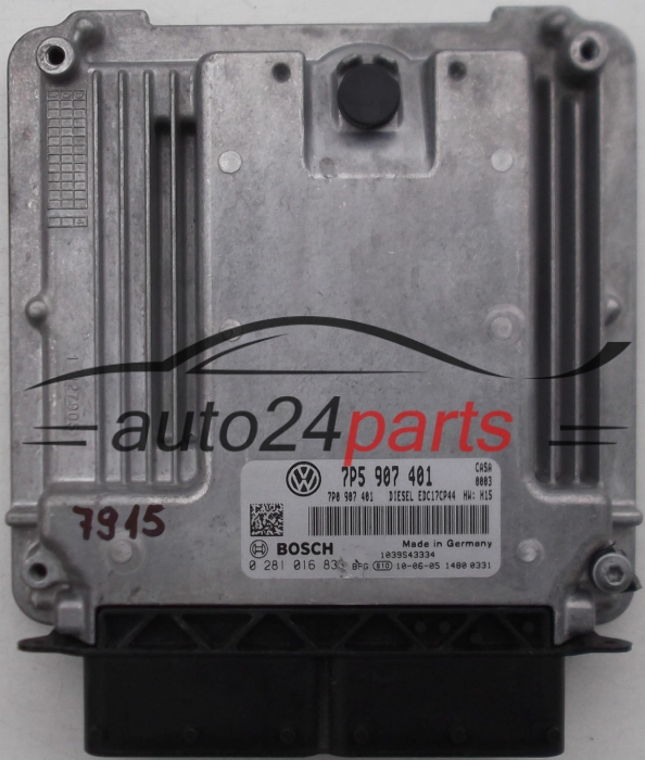 KOMPUTER STEROWNIK SILNIKA VW VOLKSWAGEN TOUAREG, AUDI Q7 3.0 TDI, BOSCH 0 281 016 833