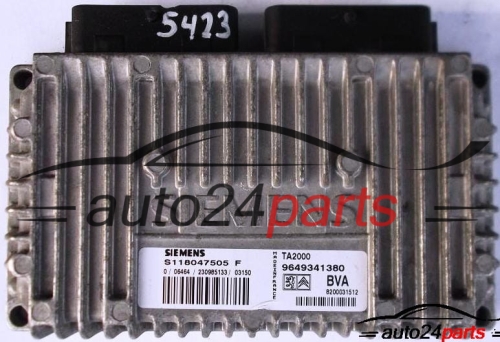 CENTRALITA ECU CAJA DE CAMBIO AUTOMATICO PEUGEOT 307 1.6 SIEMENS S118047505F, S118047505 F, TA2000 9649341380, BVA 8200031512 