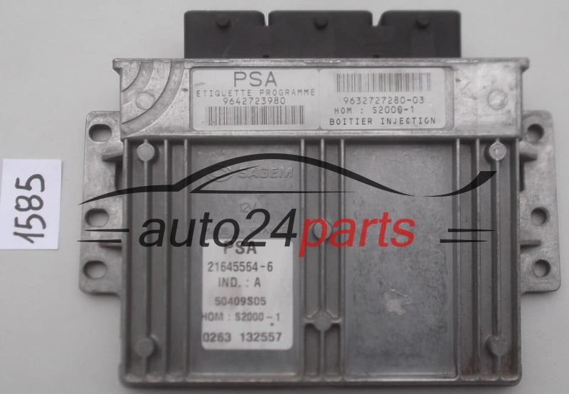 KOMPUTER STEROWNIK SILNIKA PEUGEOT 406 1.8 16V Sagem 21645564-6, 216455646, PSA 9642723980, 9632727280-03