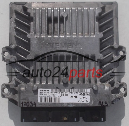 CENTRALINA DO MOTORE FORD FOCUS C-MAX 2.0 TDCI SIEMENS 5WS40162D-T, 5WS40162DT, FoMoCo 3M51-12A650-ND, 3M5112A650ND