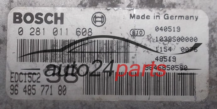 MOTORSTEUERGERÄT ECU STEUERGERÄT  FIAT ULYSSE 2.0 JTD BOSCH 0 281 011 608