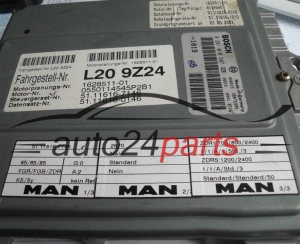 ECU CENTRALITA DE MOTOR MAN BOSCH 0 281 010 347,  0281010347, L20 9Z24, 51.11 616-7146, 51116167146